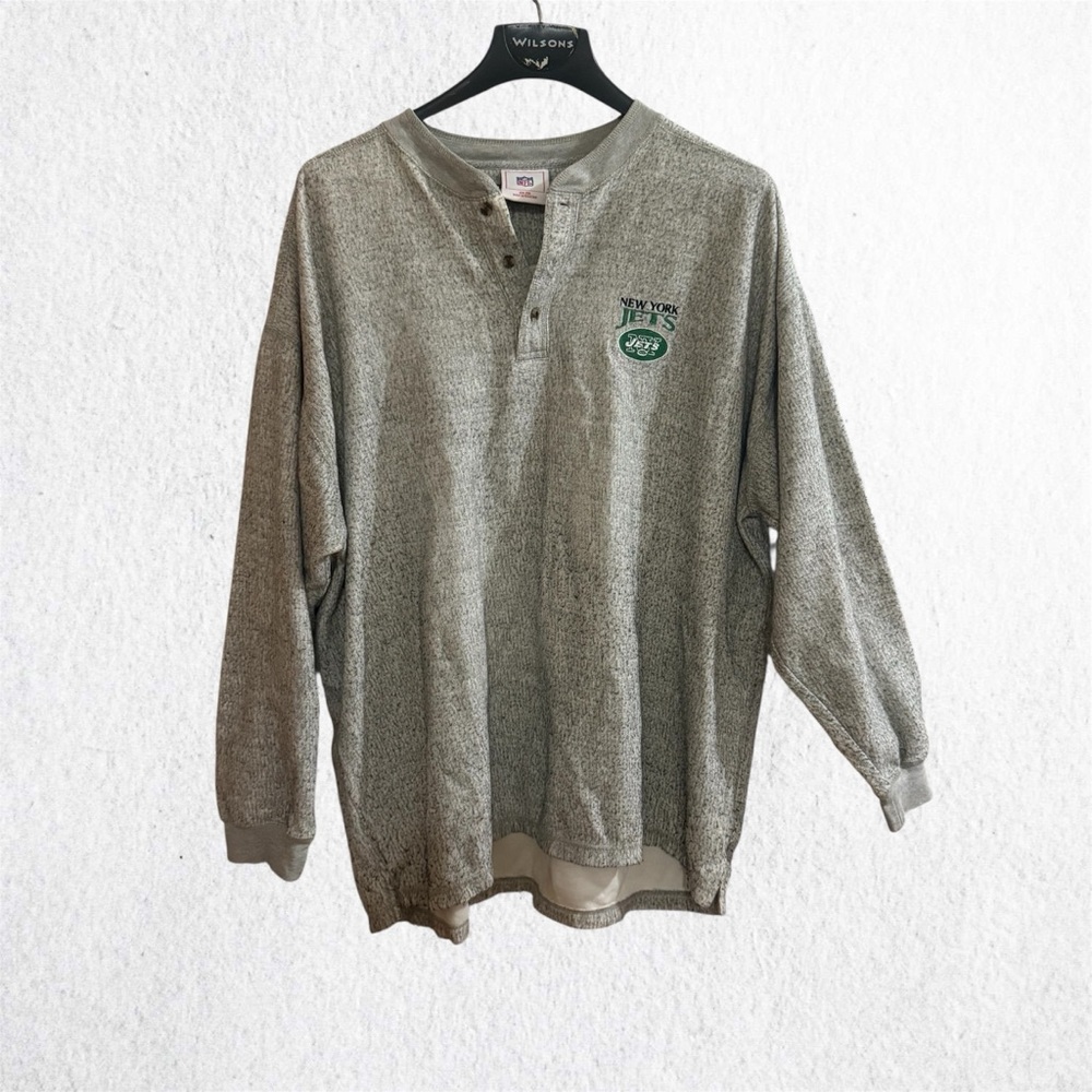 NFL Gray Henley Shirt with Logo